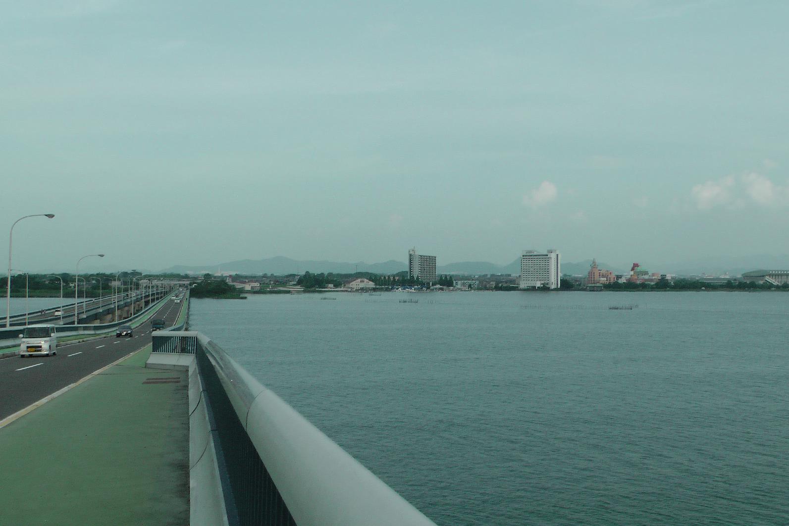 The bridge can be passed with a bicycle