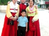 Hanbok, a traditional Korean dress. Worn here for a wedding.