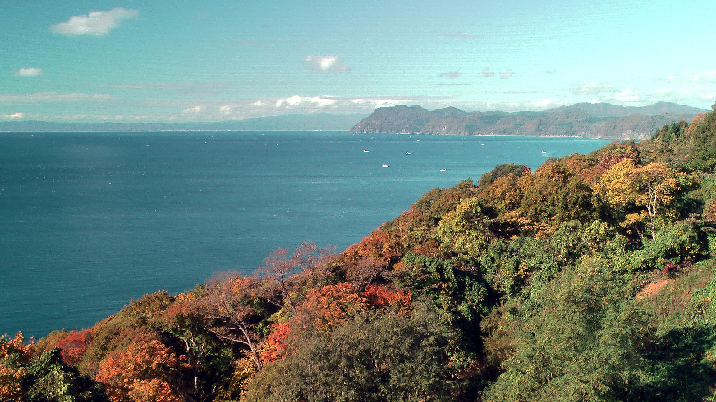 Bay of Oshima peninsula with view from Toyoura