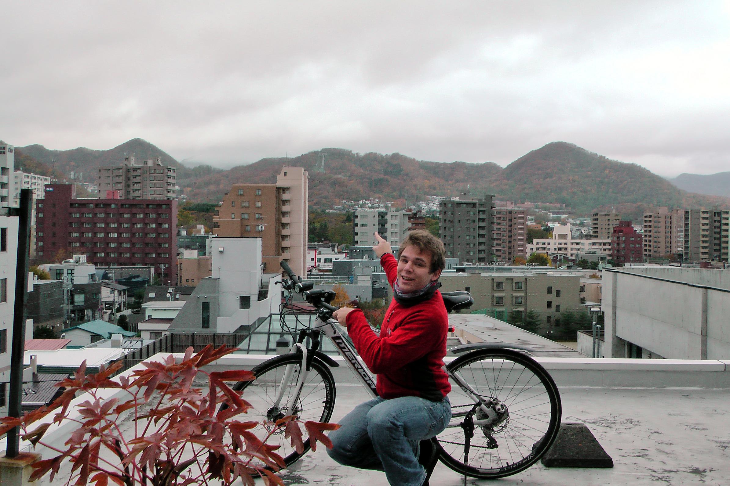 Very small in the background: Sapporo's ski-jump