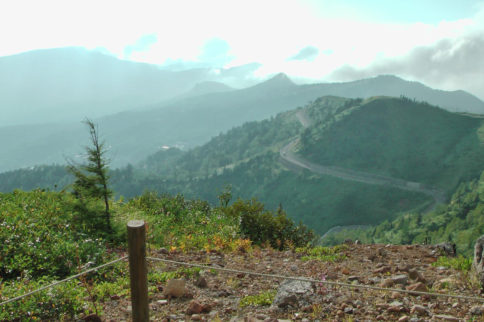 View to Manza from Shirane Volcano