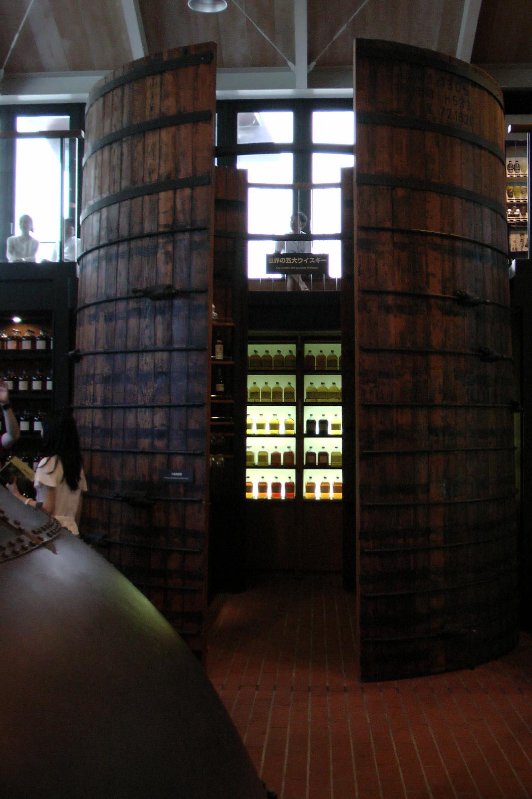 Big barrell in the Yamazaki distillery entrance hall
