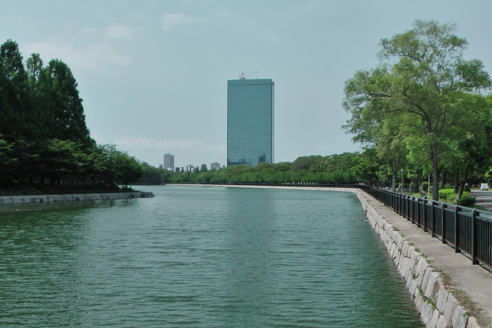 The castle ditch of Osaka's castle