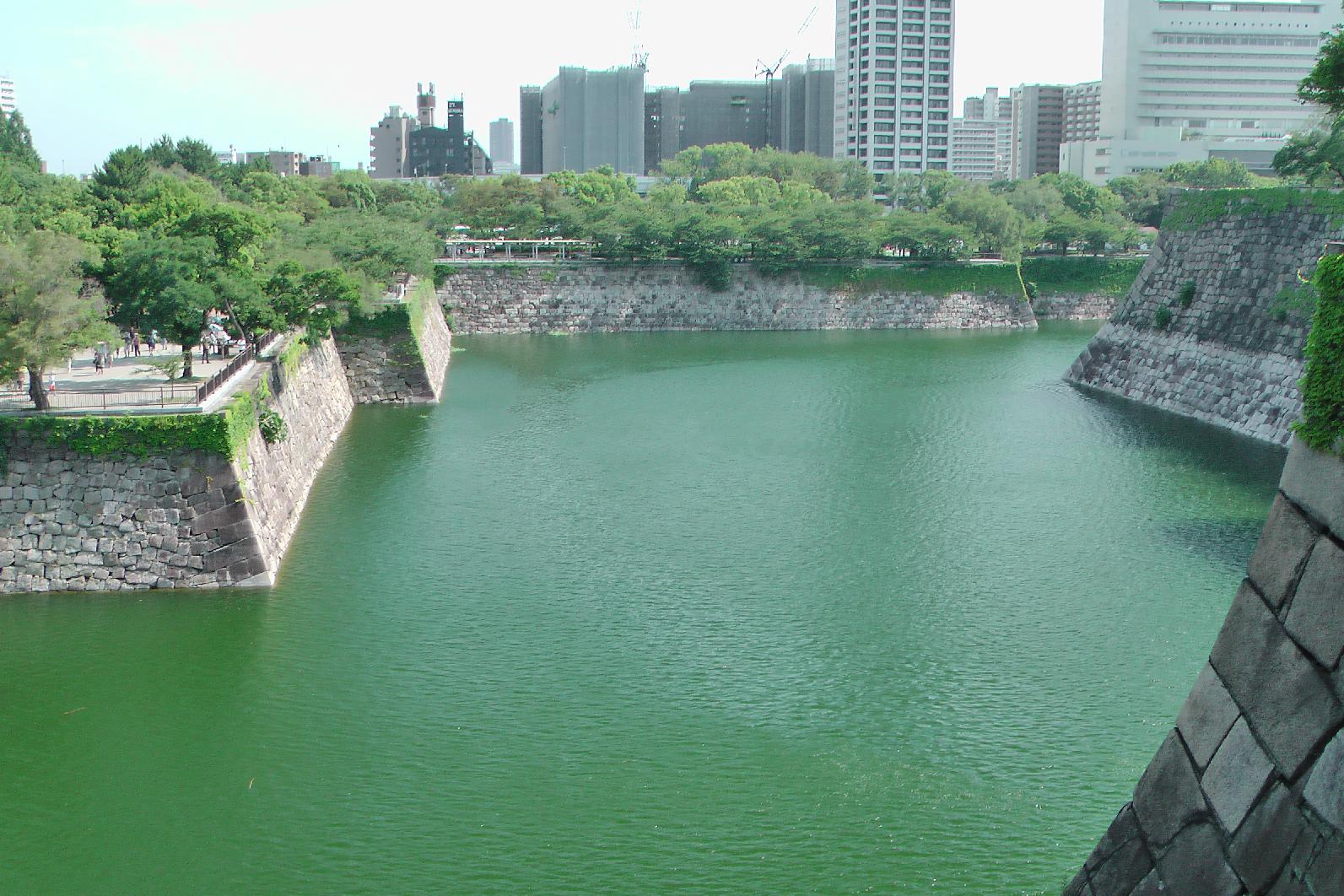 The castle ditch of Osaka's castle