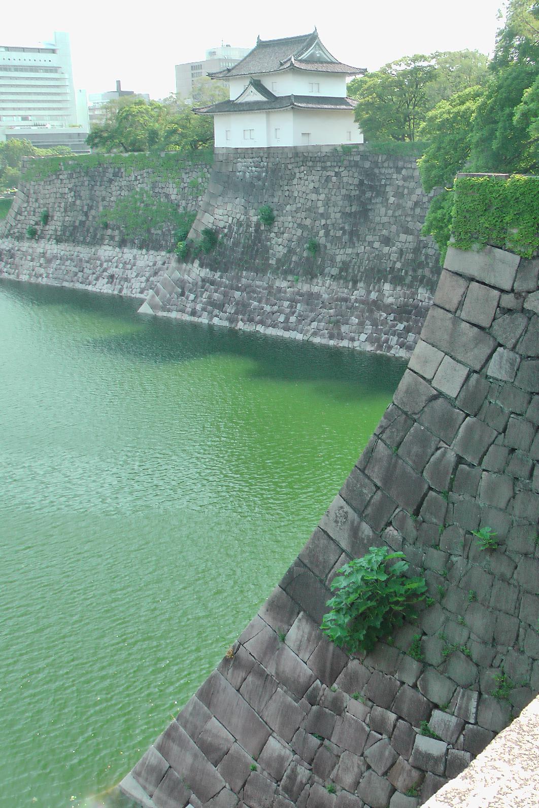 The castle ditch of Osaka's castle