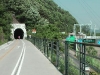 The bicycle way alongside the river used to be a train line