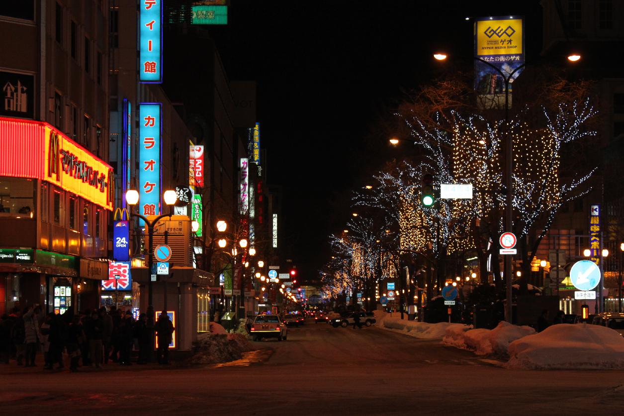 Sapporo at night