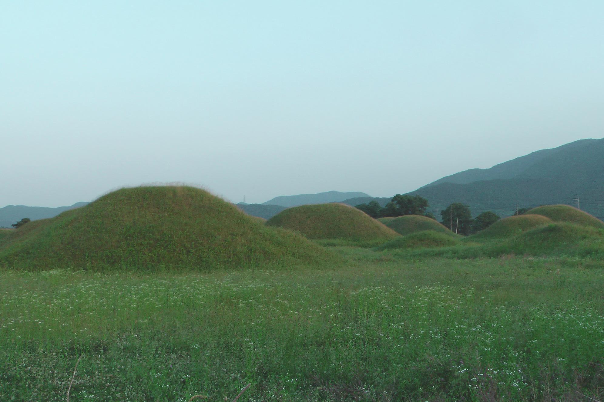 historic hill tombs close to Gyeongju