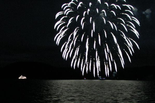 Firework at Lake Toya