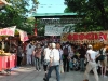 Souvenier and food booths in the Yasaka Shrine temple complex
