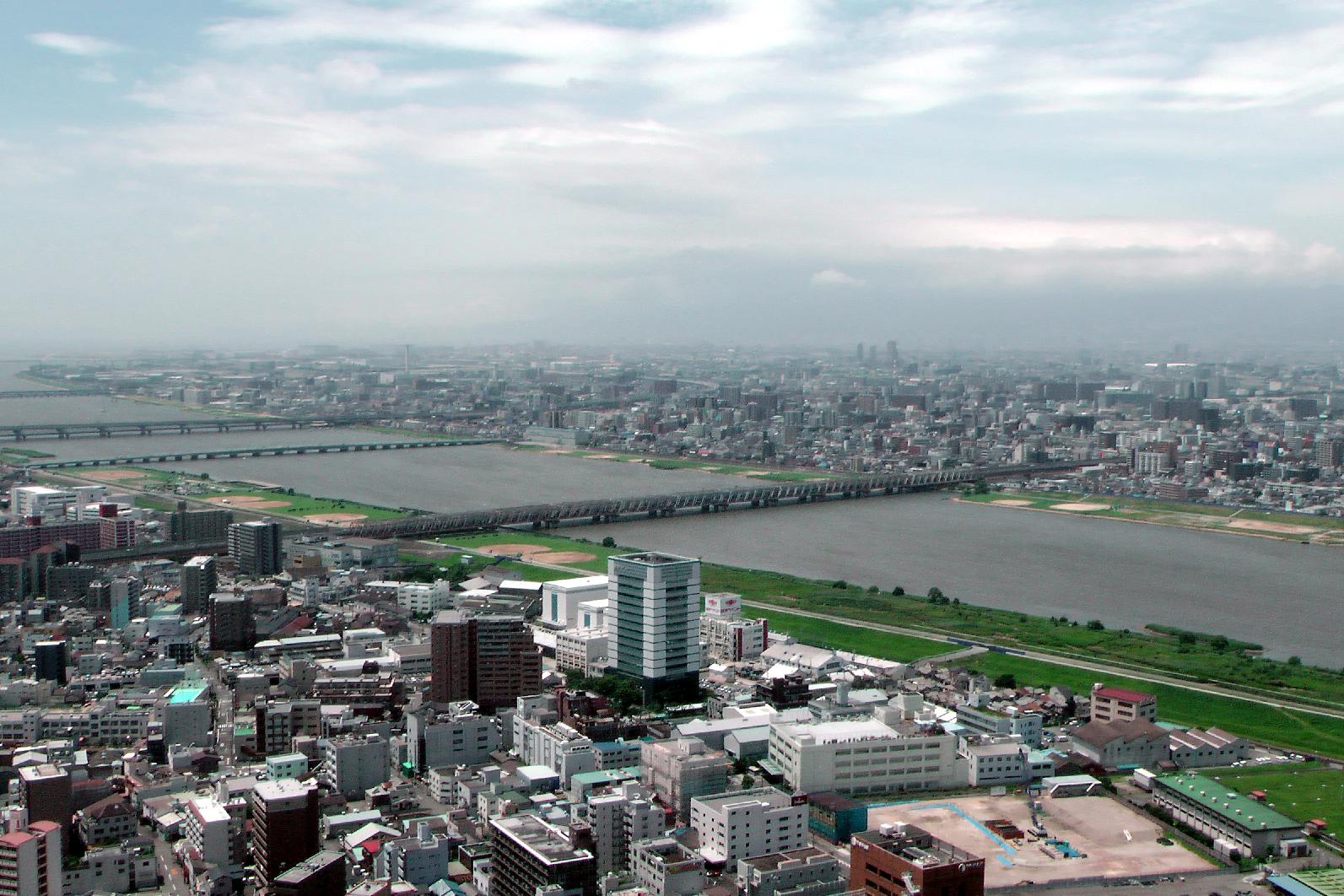 Osaka and the Yodo Gawa (river)
