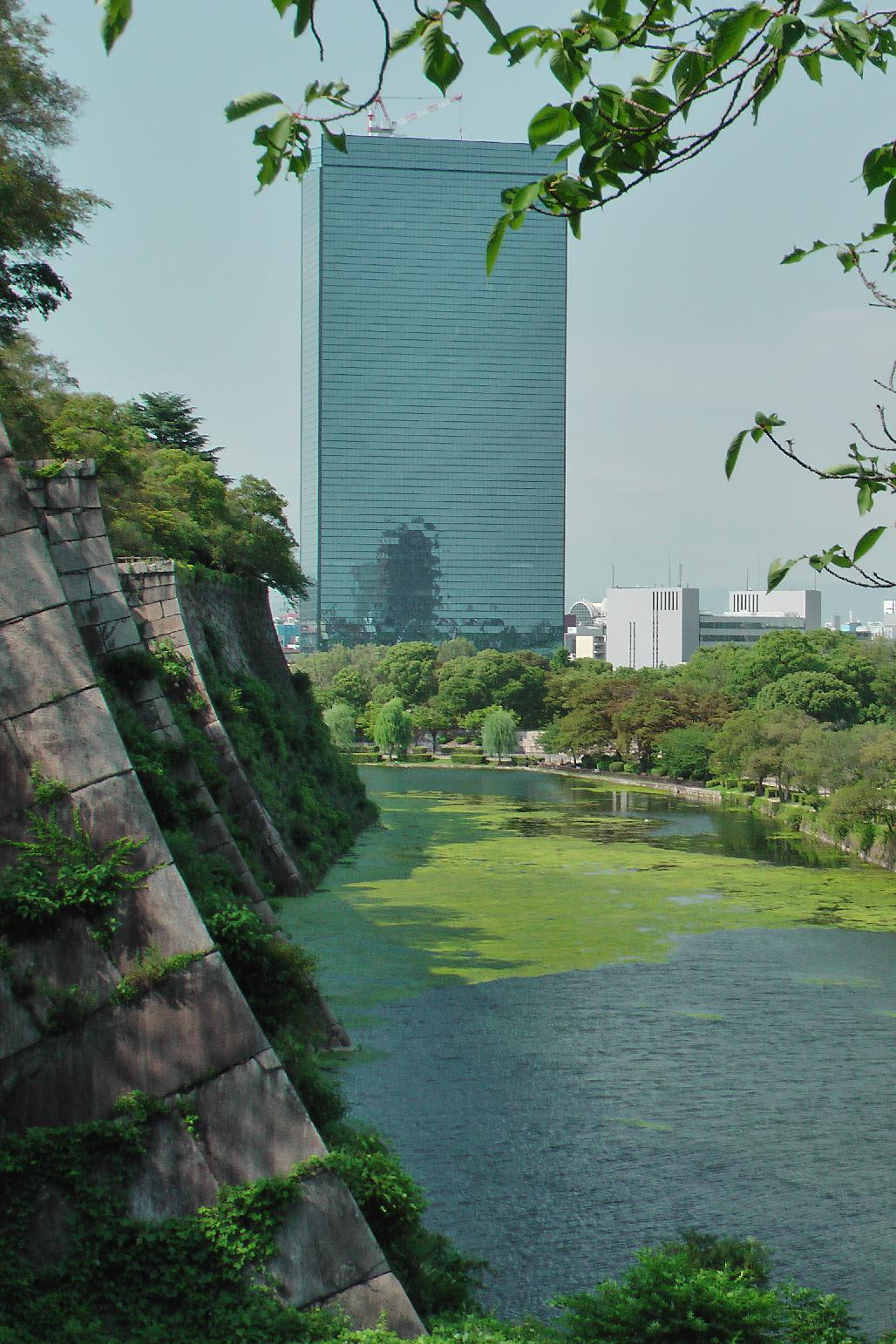 The castle ditch of Osaka's castle