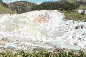 Sulphur pit and snow :)