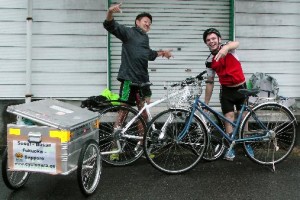 respect for this guy on this bicycle!