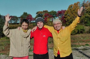 Maiko (l.) ich und Michitaka